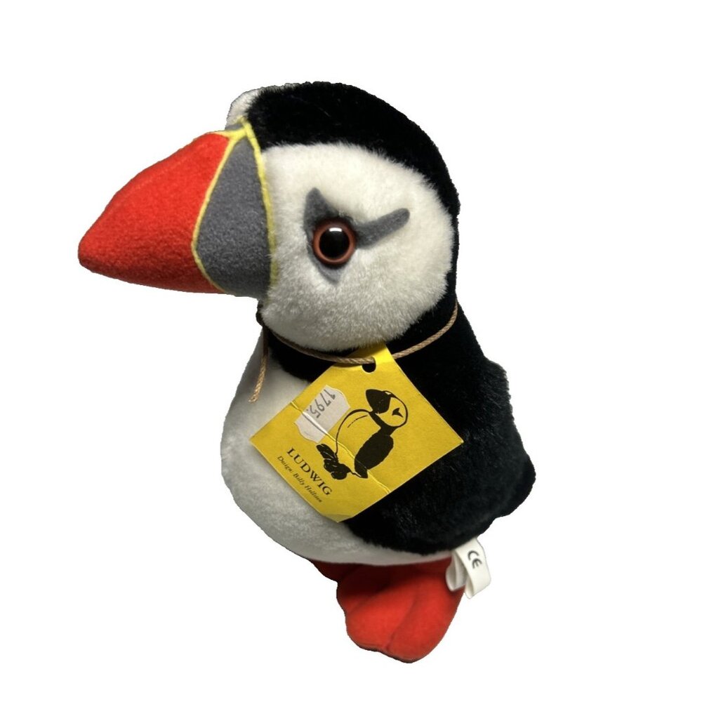 Puffin Plush Ludwig Realistic With Tag Sweden